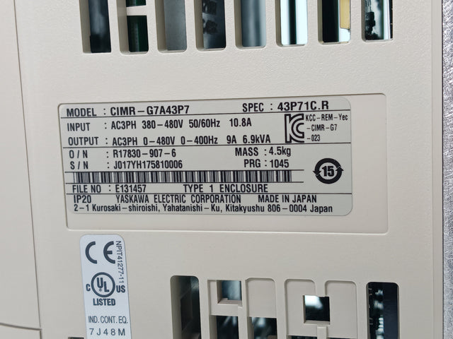 YASKAWA CIMR-G7A43P7