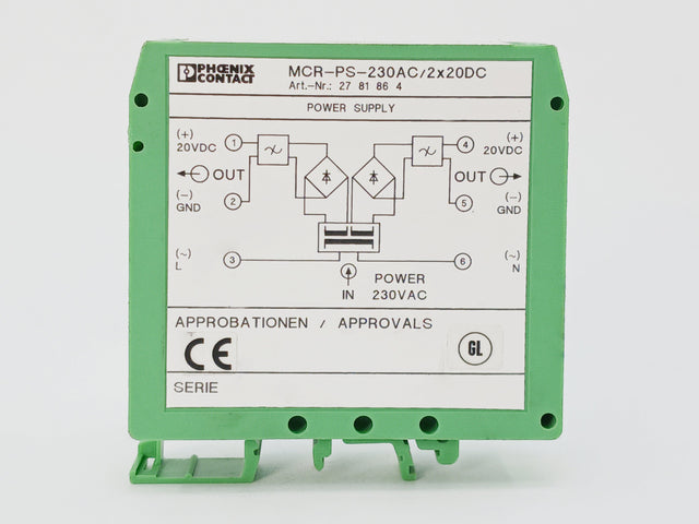 PHOENIX CONTACT  MCR-PS-230AC/2X20DC