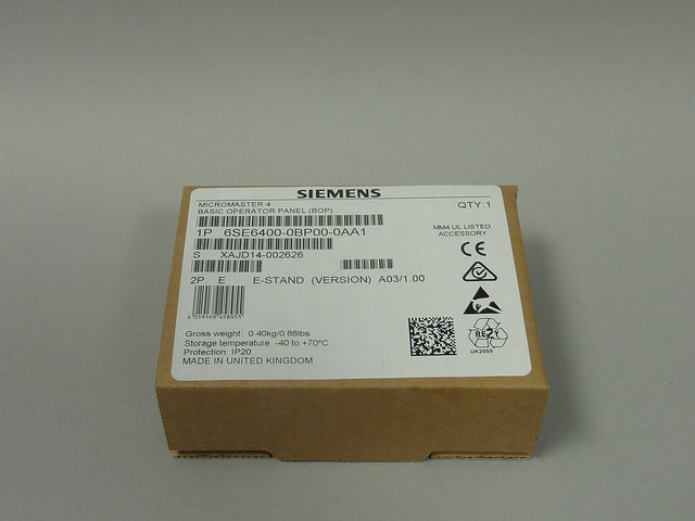 SIEMENS 6SE6400-0BP00-0AA1