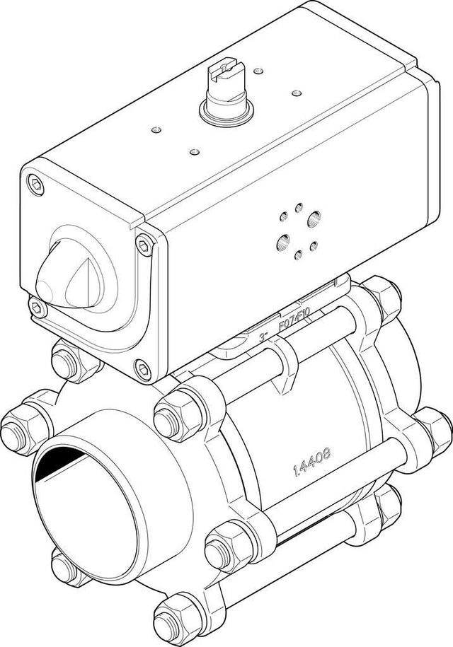 FESTO 1810740-VZBA-4"-WW-63-T-22-F10-V4V4T-PP240-R-90-C
