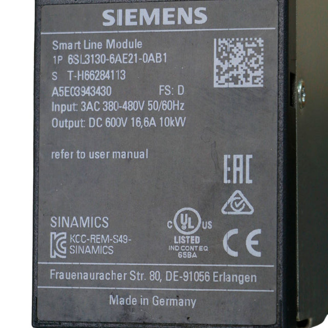 6SL3130-6AE21-0AB1 SIEMENS