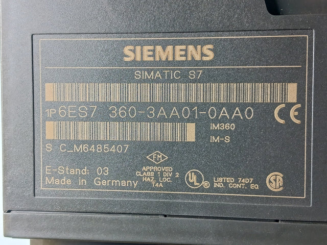 6ES7360-3AA01-0AA0 SIEMENS