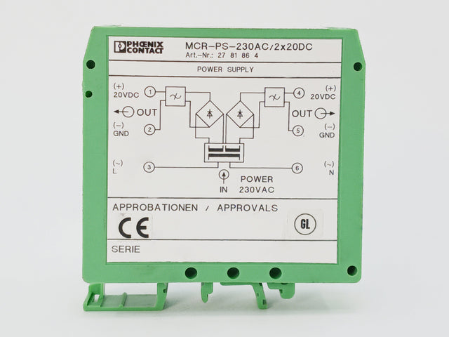 PHOENIX CONTACT MCR-PS-230AC/2X20DC 