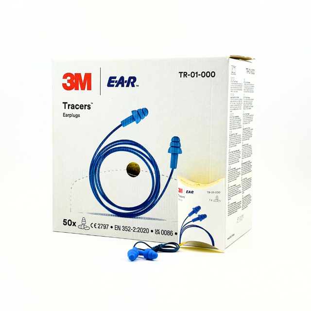 3M™ E-A-R™ Tracers™ Tapones reutilizables, 32 dB, con cordón, 50 pares, TR-01-000