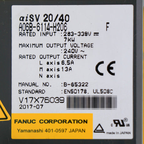 A06B-6114-H206 FANUC