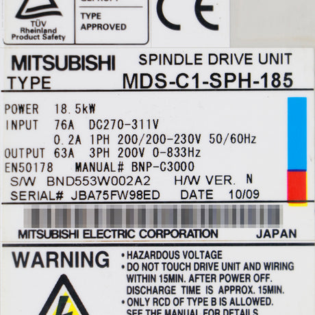 MDS-C1-SPH-185 MITSUBISHI