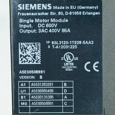 6SL3120-1TE28-5AA3 SIEMENS