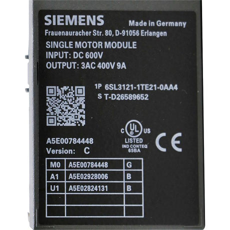 6SL3121-1TE21-0AA4 SIEMENS