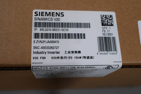SIEMENS 6SL3210-5BE31-5CV0
