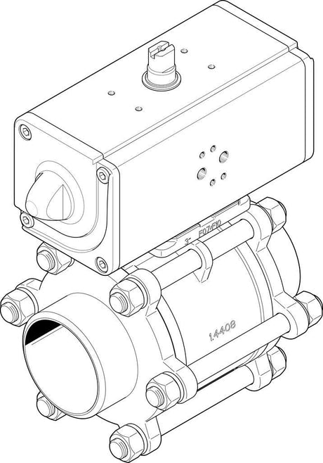 FESTO 1810740-VZBA-4"-WW-63-T-22-F10-V4V4T-PP240-R-90-C